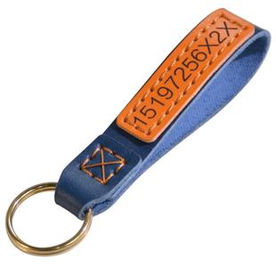 手工钥匙扣真皮定制2025年新款男女车钥匙扣刻字号码防丢结实耐用