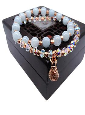 小众设计天然海蓝宝送招财纳福