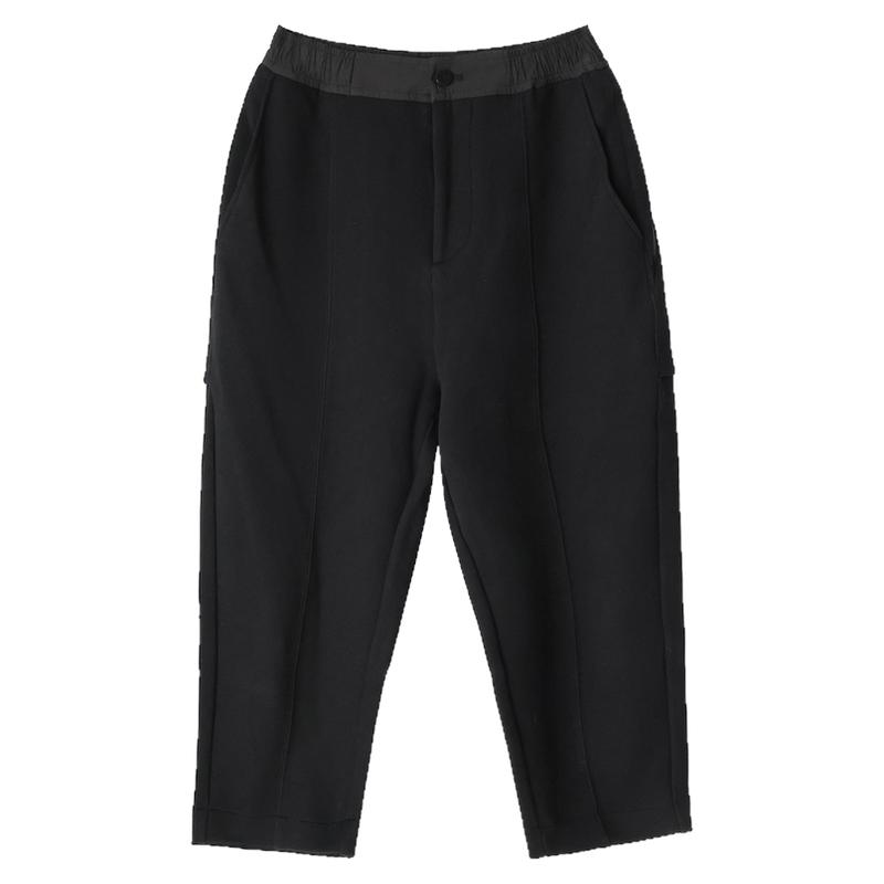 空气棉松紧腰潮女九分哈伦萝卜裤