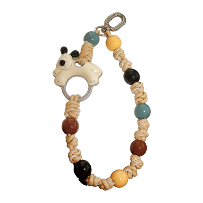 REhi串果果手机挂绳原创撞色木球