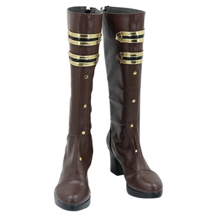 英雄联盟 双城之战皮城女警 凯特琳Cosplay鞋 cos女靴来图定做