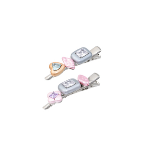 SUMIYAKI珍珠镶嵌锆石发夹发饰甜酷刘海夹加大号PLUS夸张鬼马发夹