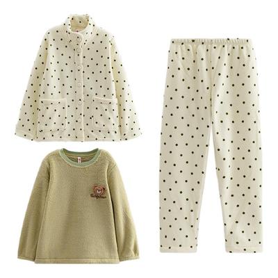 芬腾睡衣女士冬季加厚加绒家居服