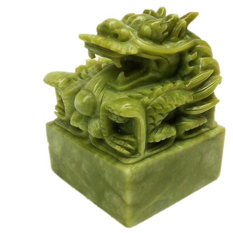 龙玉玺印章书房摆件送底座