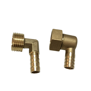 黄铜接头燃气灶具进气管连接口4分内外丝天然气管道90度万向活接