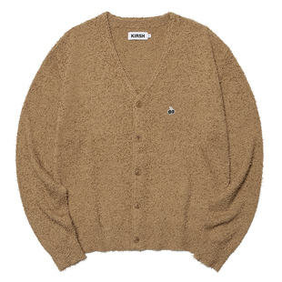 樱桃KIRSH 大V领毛衣开衫女宽松休闲韩版慵懒风针织外套