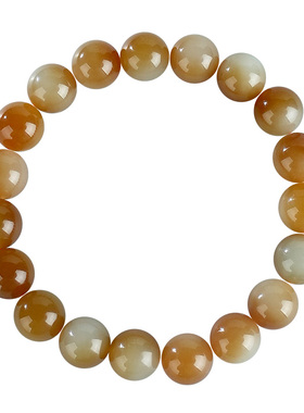 和田玉手链男款糖青白玉