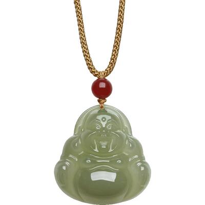 周六福天然和田青玉吊坠佛大肚佛佳礼玉石节日礼物