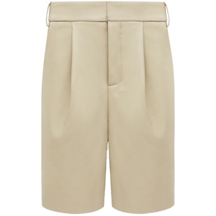 COCOBELLA机车风百慕大哑光PU皮短裤女立体打褶时尚短裤PT822