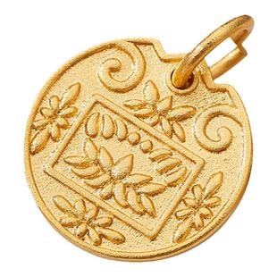 古法沙金小胖锁帽子桃心印章捕梦网锦鲤鲤鱼虎头虎脑吊坠挂饰配饰