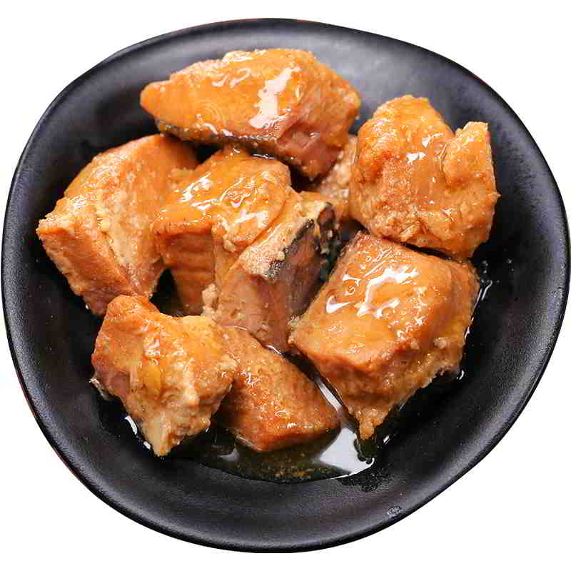 10罐装即食人吃三文鱼罐头酱香豆豉香辣下饭菜速食肉罐头寿司材料