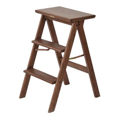 初心三层实木人形多功能折叠梯凳