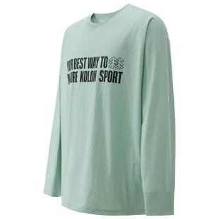 KOLON SPORT可隆长袖T恤男女中性户外露营吸湿速干梭织弹力衣