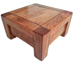 榆木实木底座花四方型矮凳酒坛佛像鱼缸托架客厅花盆落地花瓶底座