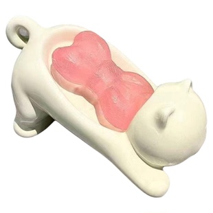 肥皂盒沥水新款卡通可爱猫咪创意浴室香皂盒洗手台卫生间置物架盒