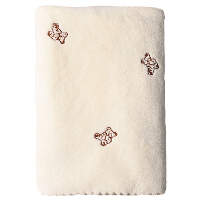 超柔软|卡通小熊珊瑚绒浴巾