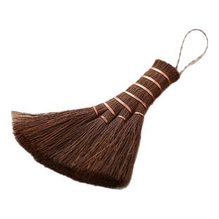 茶室棕刷扫把棕毛刷小扫帚茶道配件便携式清洁刷桌面除尘