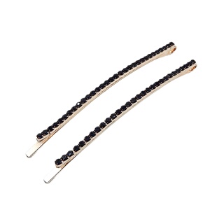 发饰一字夹加长水钻韩国发夹大号水晶边夹简约刘海夹盘头碎发卡子