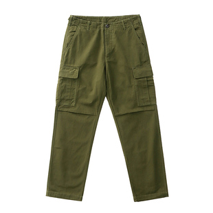 直筒工装裤男M65美式复古军绿阿美咔叽纯棉多口袋宽松迷彩休闲裤