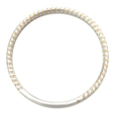 燕归金心经足银24k描金实心手镯