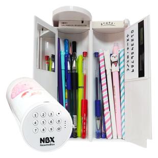 NBX长款电子密码锁笔盒 多功能智能科技文具盒抖音铅笔盒多功能儿童铅笔盒男生小学生用智能笔盒高级笔袋