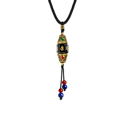 【新品】MONOLOGUE独白北纬三十度复古黄金六字箴言吊坠绳MRV115