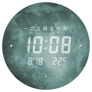 万年历智能挂钟充电款LED数字显示钟2026新款客厅卧室静音表挂墙