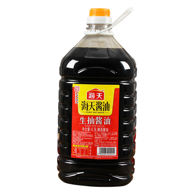 海天生抽酱油4.9L大桶商用批发