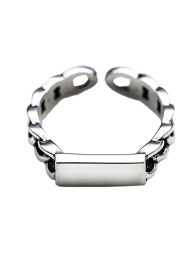 潮戒指925纯银复古男女欧美开口