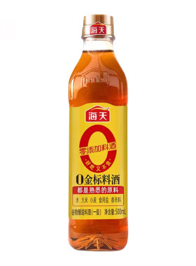 海天金标料酒500ml谷物酿造
