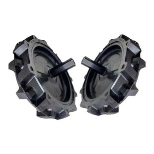 微耕机配件实心轮胎4.00-8耕田机轮子带轴耐用耕地机农机配件