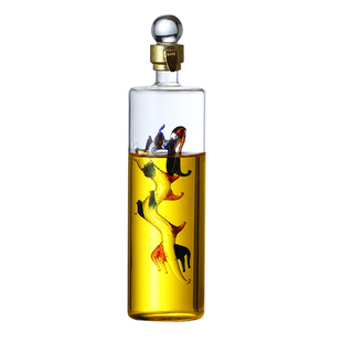 泡酒专用酒瓶直管龙玻璃瓶家用高级加厚密封泡酒瓶透明玻璃空酒瓶