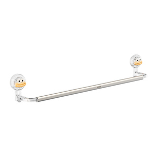 吸盘毛巾架卫生间免打孔毛巾挂杆置物架一体浴室洗手间晾浴巾挂架