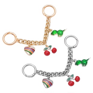 适用coach蔻驰rowan波士顿18包包樱桃吊饰装饰链挂件肩带廷长配件