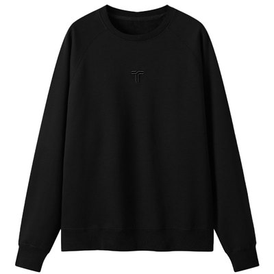 白小衫插肩刺绣卫衣男女同款