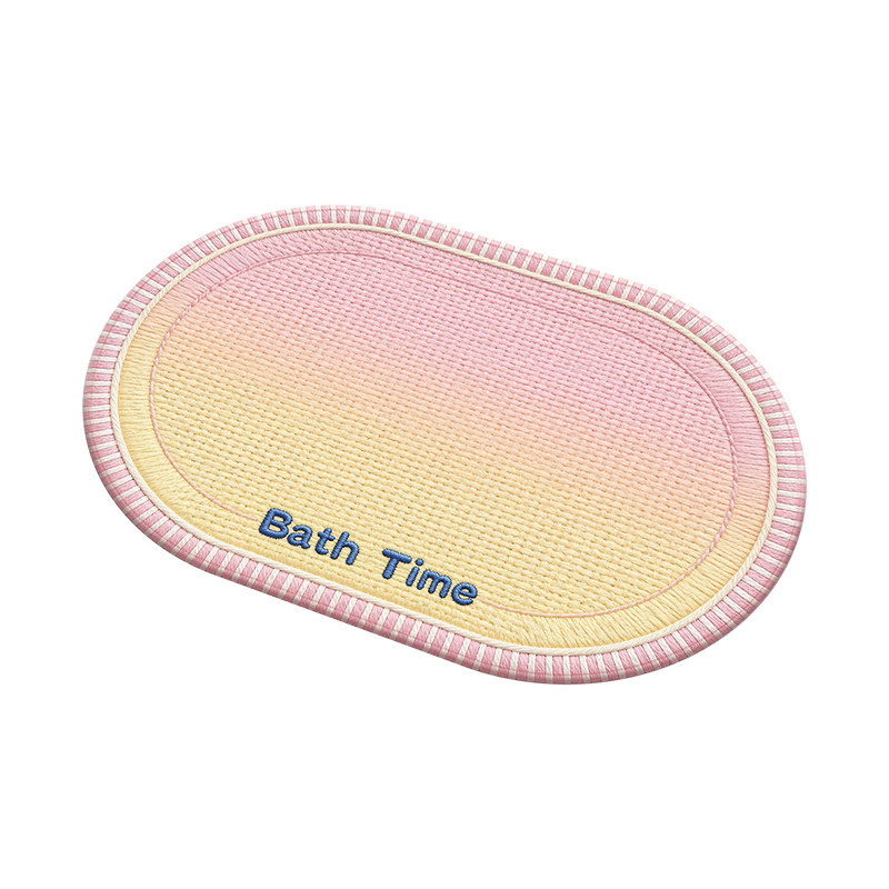2026新款卡通亚麻编织浴室地垫