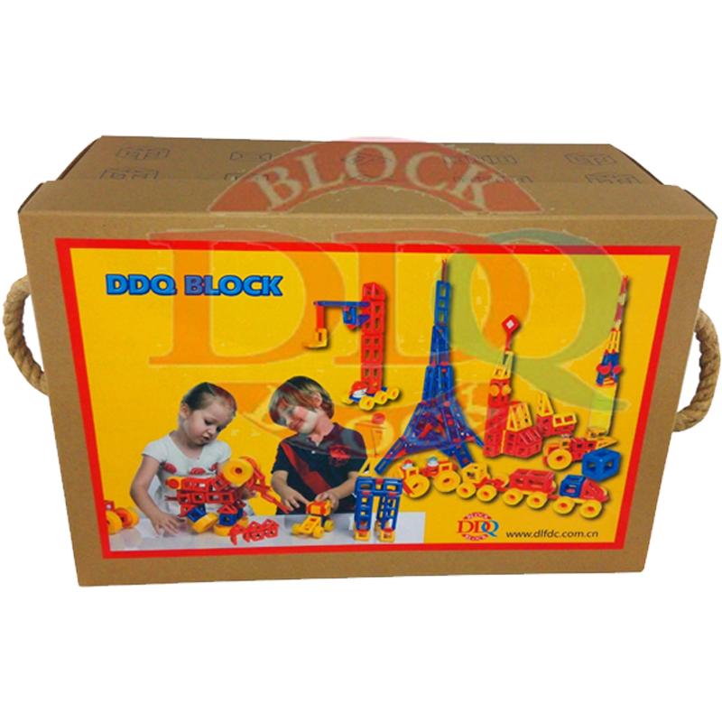DDQBLOCK链接积木ABS儿童动手拼插百变拼搭建汽车飞机玩具非磁力