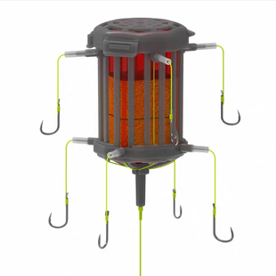 反离低饵笼钩鲢鳙反底钓线组海竿翻板钩通芯铅草鱼底钓浮块鱼钩