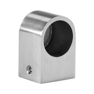 19厨房挂杆管座毛巾杆固定托侧装法兰座304不锈钢挂钩实心16管托