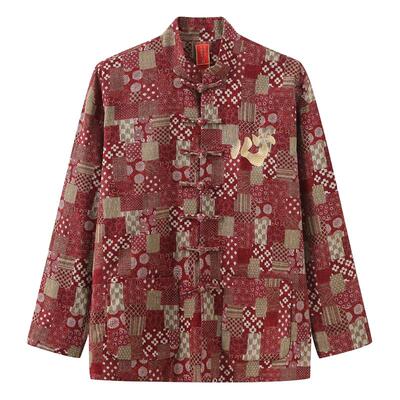 碧海潮生复古拼布心唐装