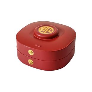 结婚糖果盒乔迁礼盒塑料双层客厅茶几干果盘零食瓜子干果收纳盒子