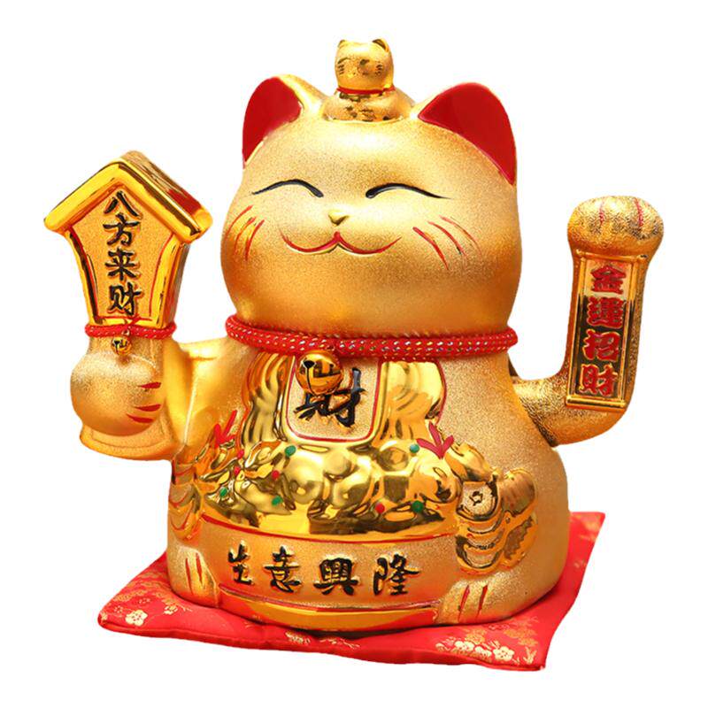 招财猫摆件自动摇手大号店铺开业送礼收银台前台家居客厅送礼礼品