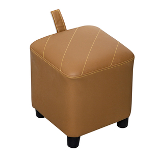 生态真皮凳家用门口换鞋凳客厅沙发凳茶几凳软包凳学习凳皮墩板凳