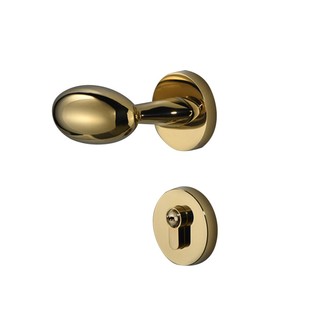 依佰利法式中古复古拉丝银不锈钢鸭蛋球形鹅蛋卧室房门静音门锁