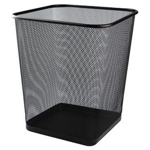 BSD垃圾桶创意办公室金属铁丝网家用废纸篓客厅卧室用无盖垃圾筒干湿垃圾分类有机垃圾桶可回收垃圾桶