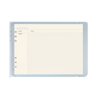 a4思维导图活页本横向活页夹外壳b5横翻网格本空白内芯替芯透明笔记本本子线圈本大学生考研横版康奈尔记事本