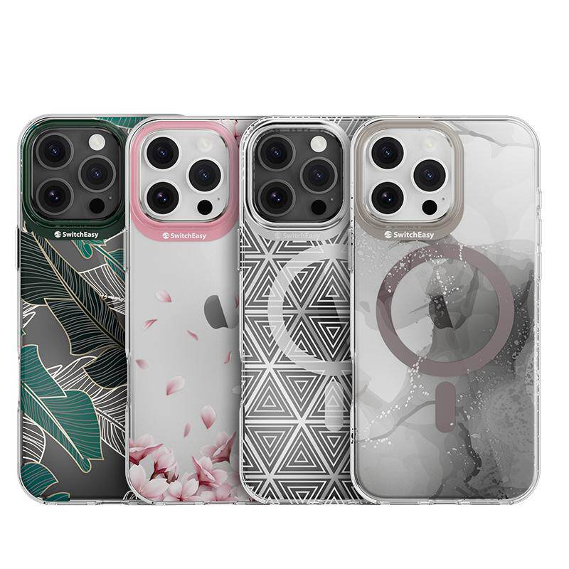 switcheasy适用2024新苹果16手机壳防摔iphone16promax彩绘插画保护套透明全包16pro真空电镀男女16PLUS