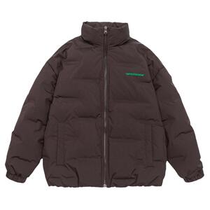 DPX冬季潮牌立领羽绒服男大码90白鸭绒字母印花保暖短款面包服潮