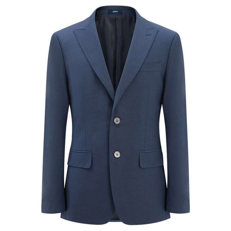 BONI/堡尼春夏新品商务西服套装净色羊毛混纺西装西裤男TAR69001A