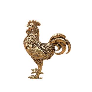 纯黄铜小摆件桌面手把件生肖十二大公鸡镇宅吉祥物茶道茶宠工艺品